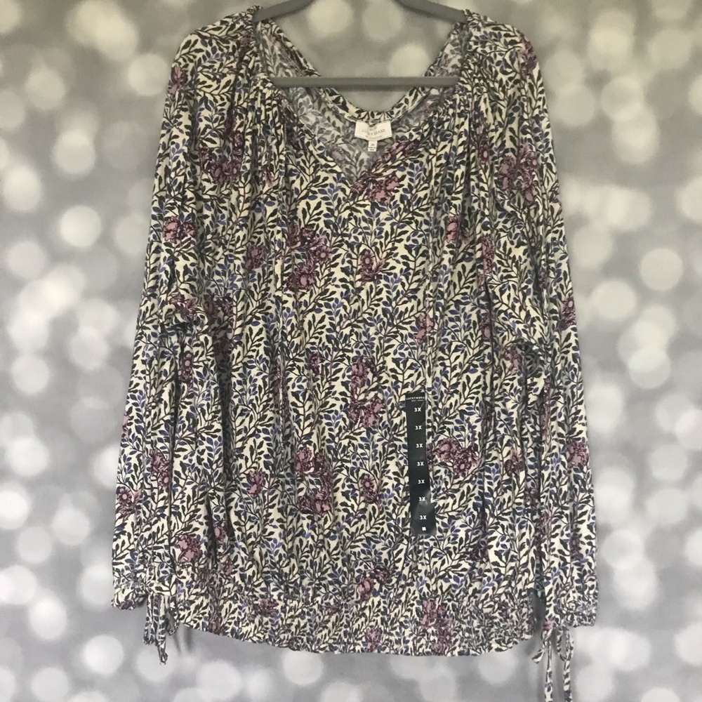 Lucky Brand Peasant Floral Top